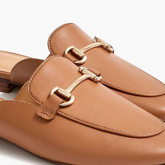 J.Crew Slip On Mules Cedar Wood Tan Classic Preppy Casual Womens US 7 NEW - Picture 5 of 14